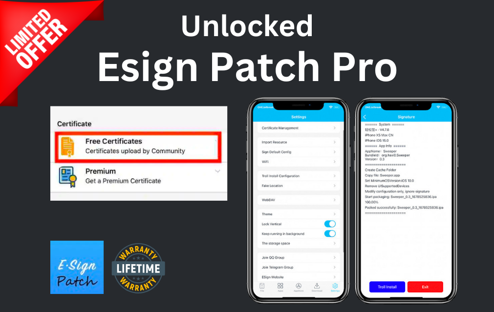 Esign patch for free download premium free certificate for esign